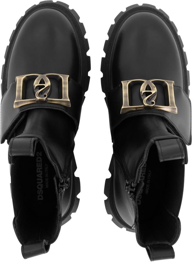 Dsquared2 Leather Chelsea Boots Zwart