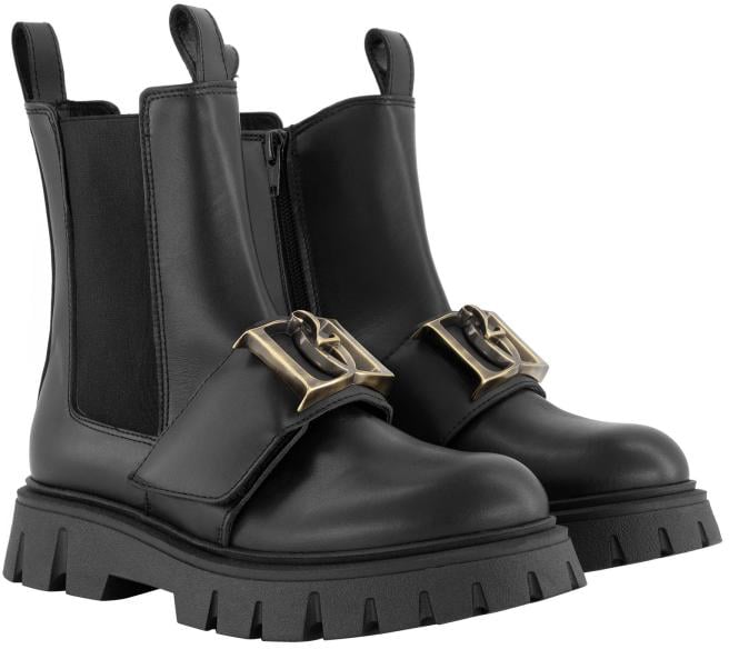 Dsquared2 Leather Chelsea Boots Zwart