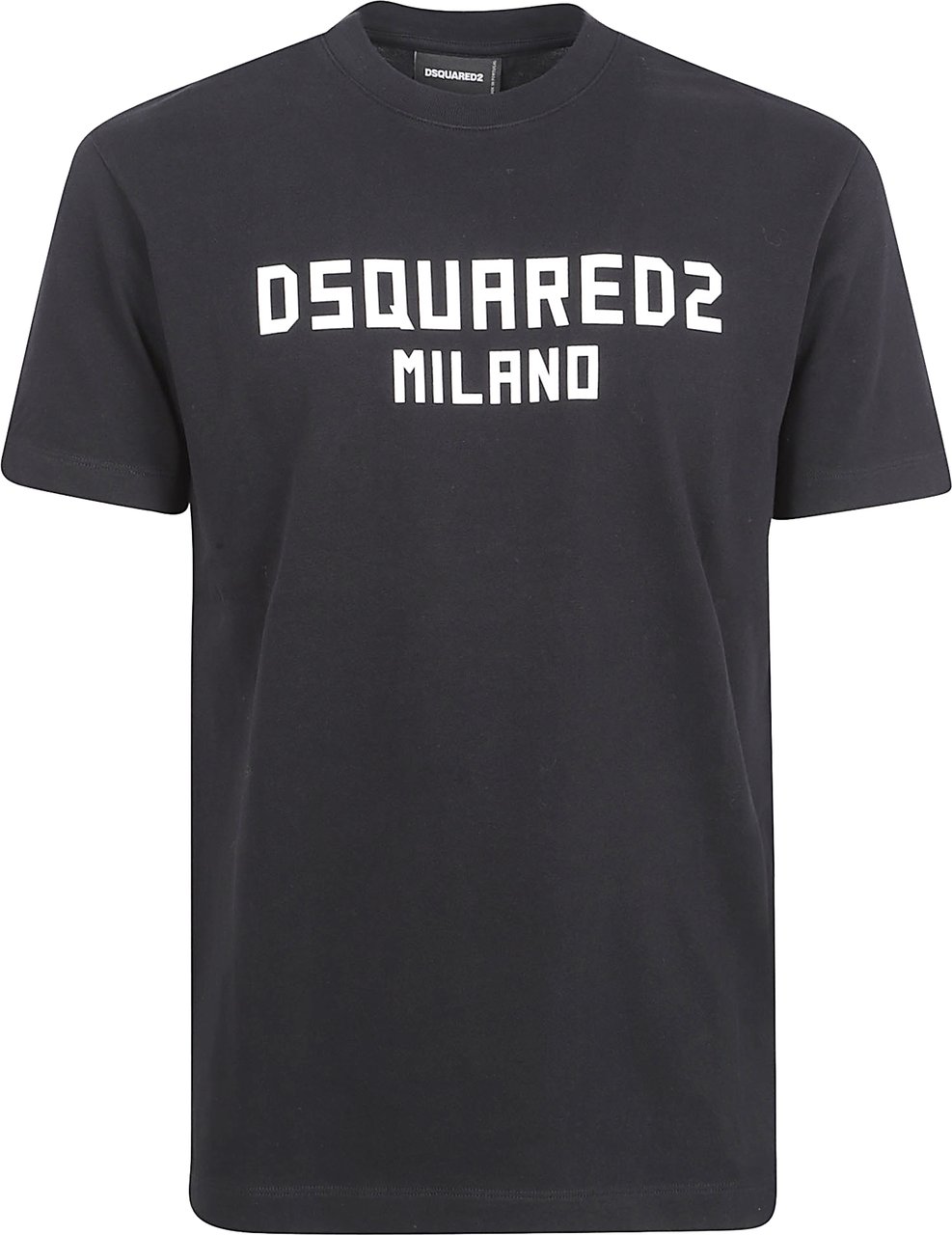 Dsquared2 Contrasting Logo Cotton T-Shirt Zwart