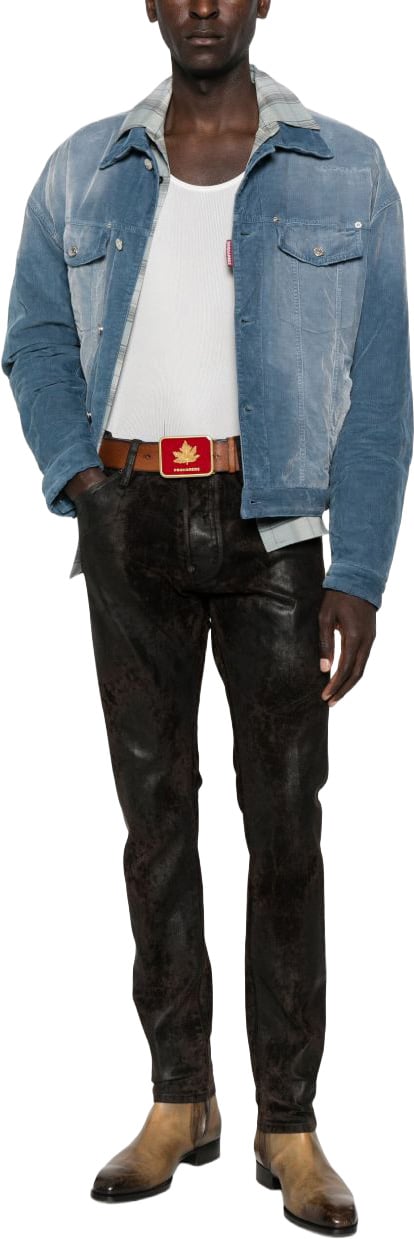 Dsquared2 Blue Denim Jacket Blauw