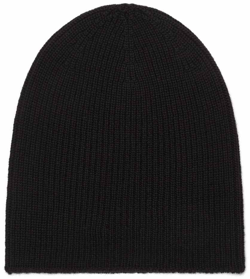 Dsquared2 Knit Beanie with Rectangular Logo Patch Zwart