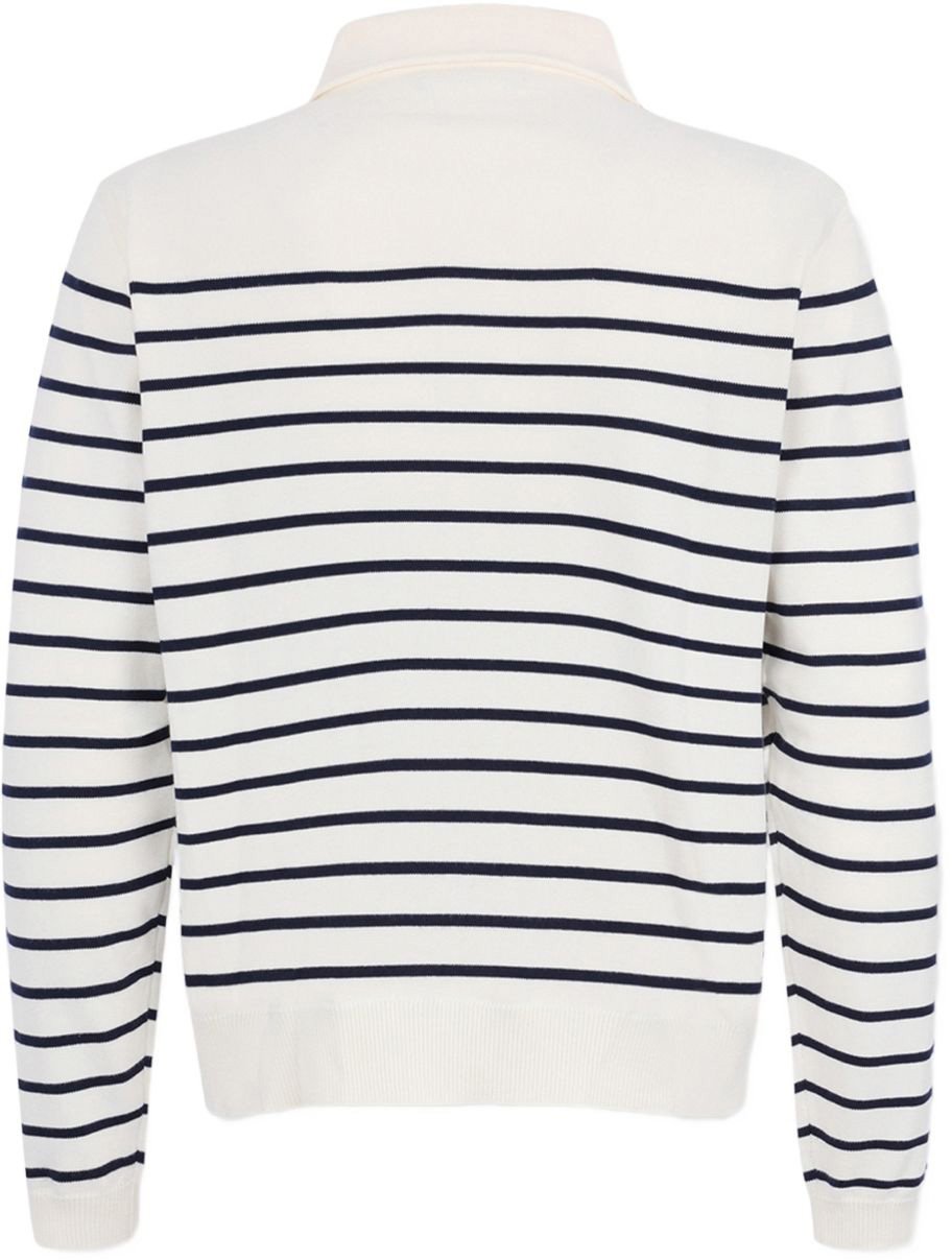 Dsquared2 Long-Sleeve Polo Shirt with Classic Stripe Pattern Wit
