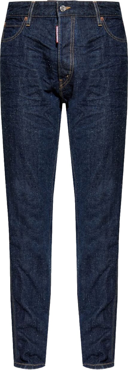 Dsquared2 Dark Blue Speckled Denim Jeans Zwart