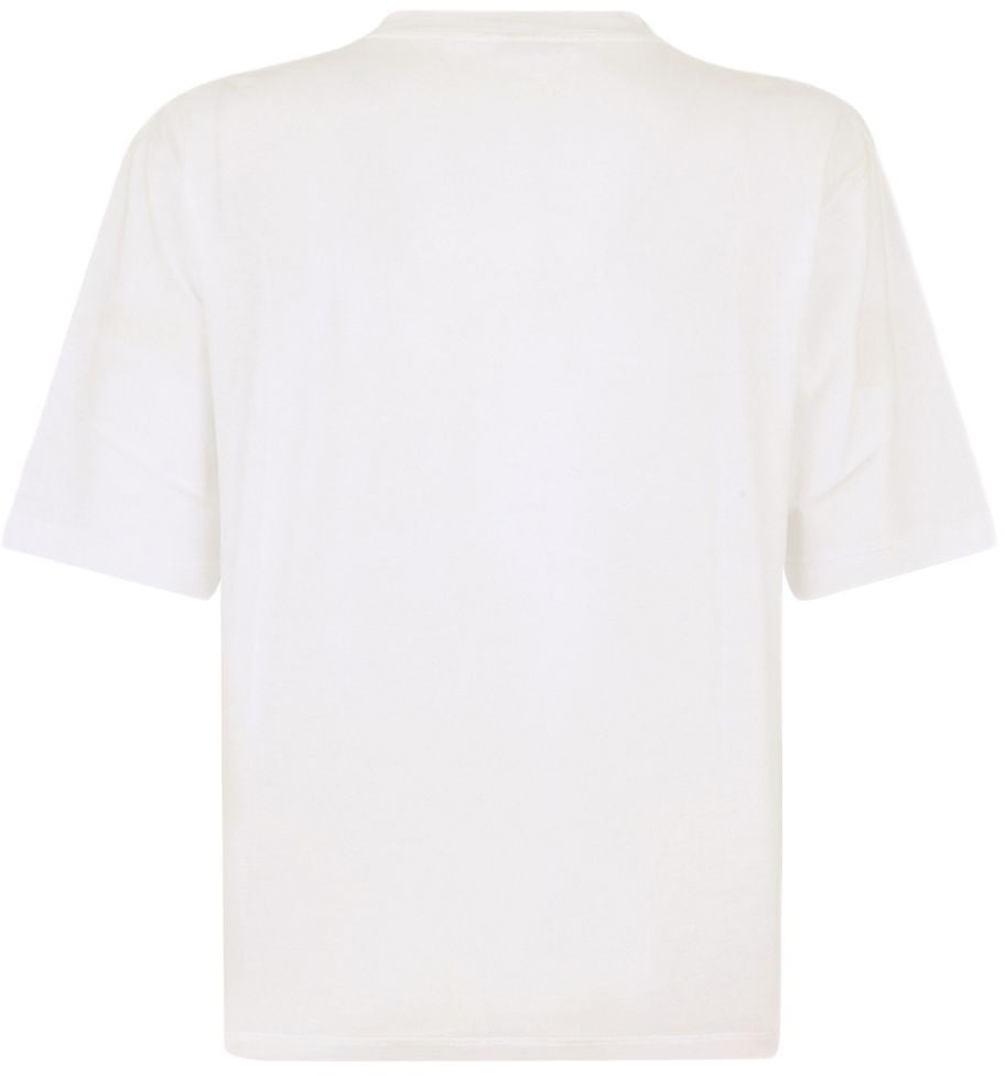 Dsquared2 Cropped White Cotton T-Shirt Wit