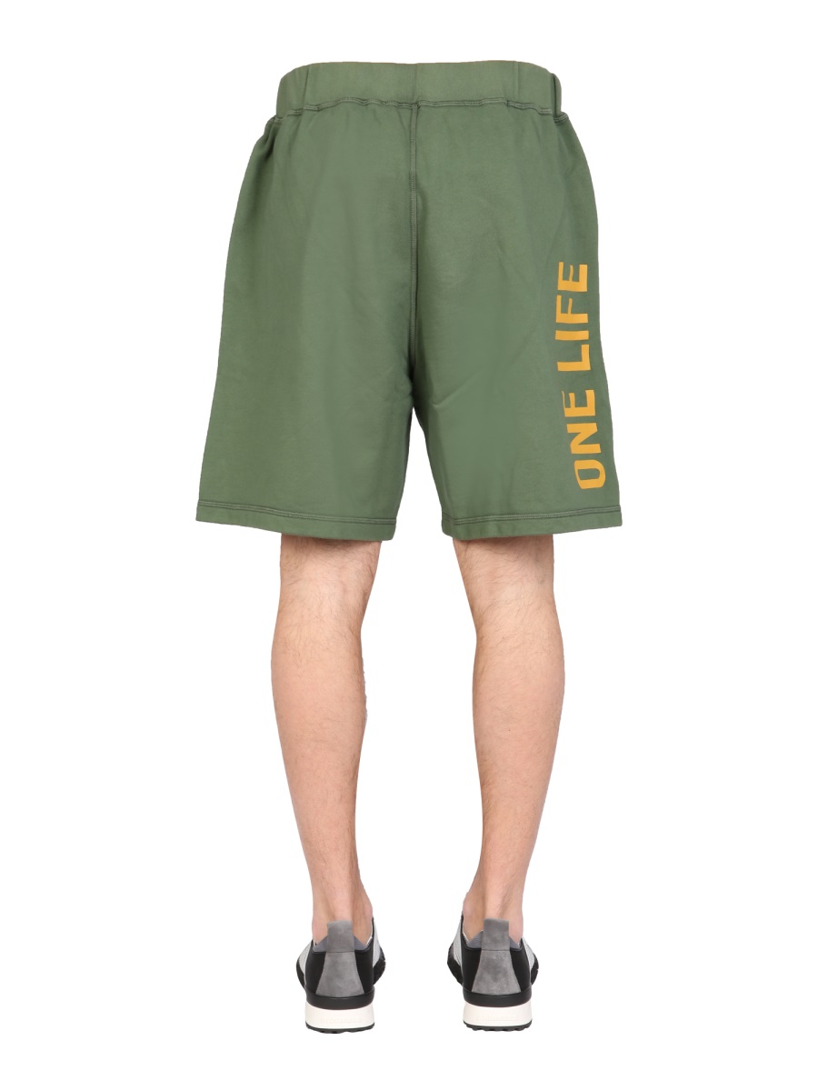 Dsquared2 "ONE LIFE ONE PLANET" BERMUDA SHORTS Groen