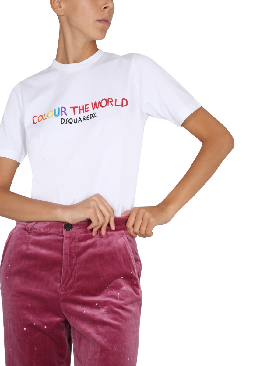 Dsquared2 T-SHIRT WITH LOGO Wit