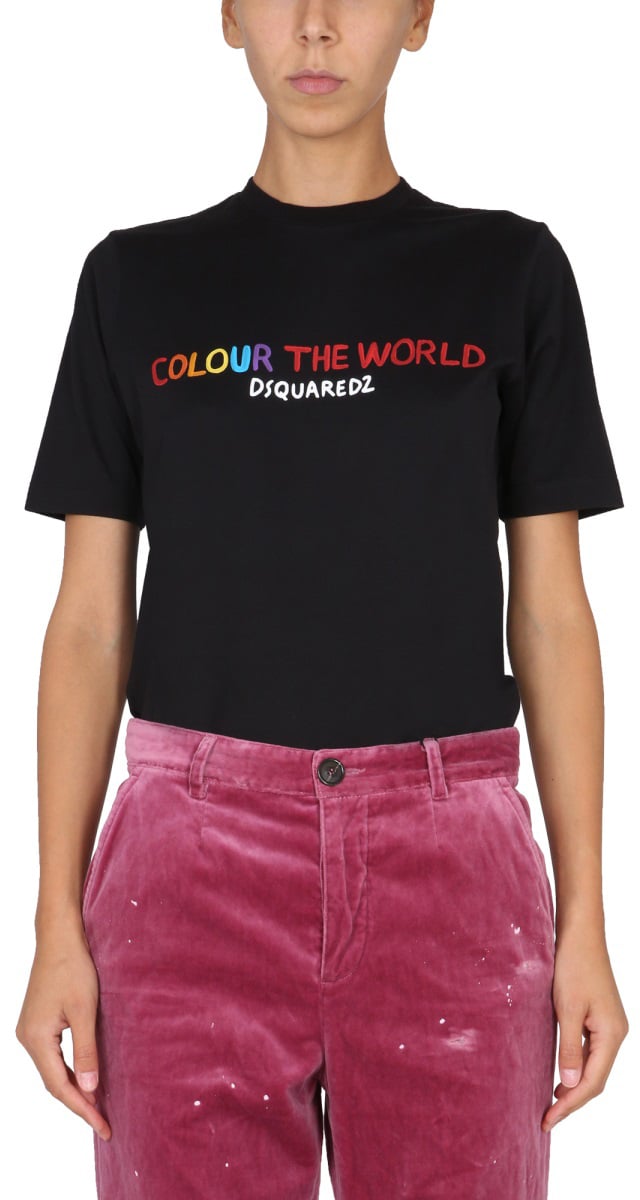 Dsquared2 T-SHIRT WITH LOGO Zwart