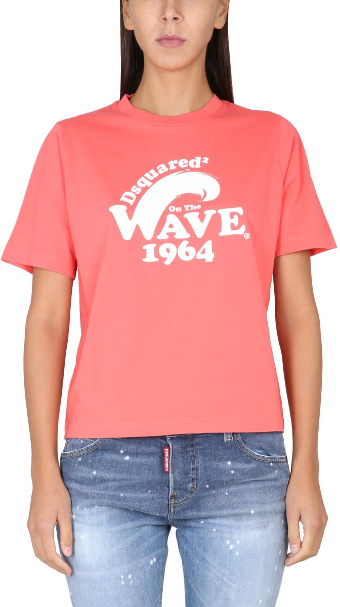 Dsquared2 T-SHIRT WITH LOGO Roze