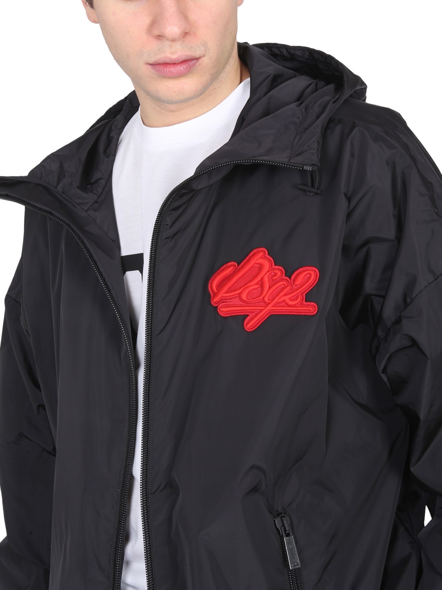 Dsquared2 JACKET WITH LOGO PATCH Zwart