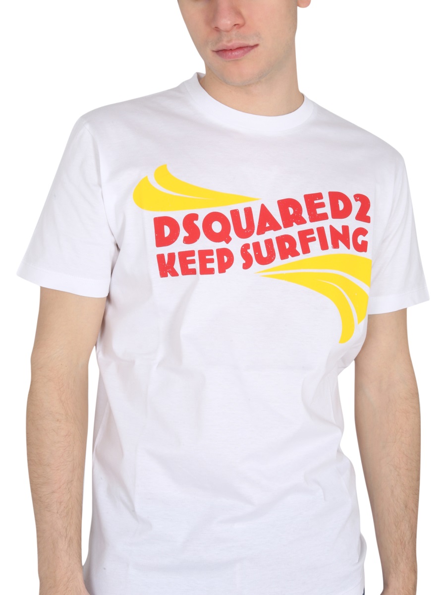 Dsquared2 LOGO PRINT T-SHIRT Wit