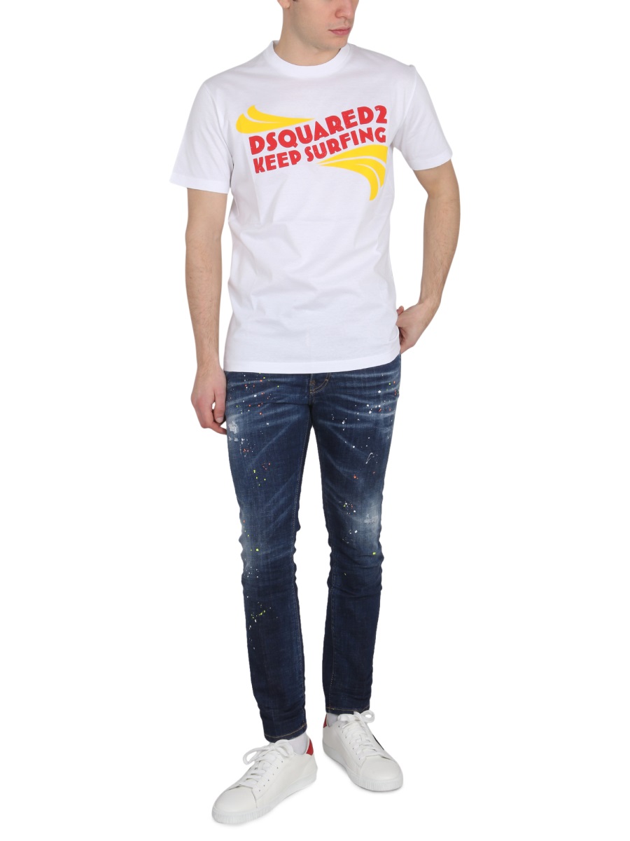 Dsquared2 LOGO PRINT T-SHIRT Wit