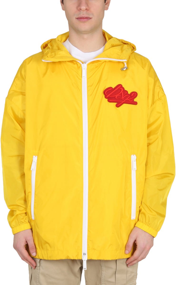 Dsquared2 JACKET WITH LOGO PATCH Oranje