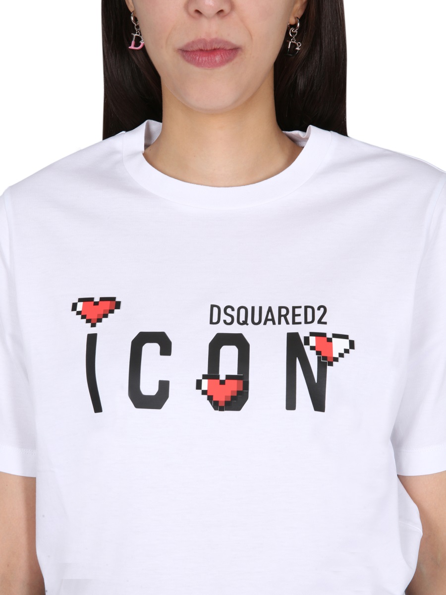 Dsquared2 ICON GAME LOVER T-SHIRT Wit
