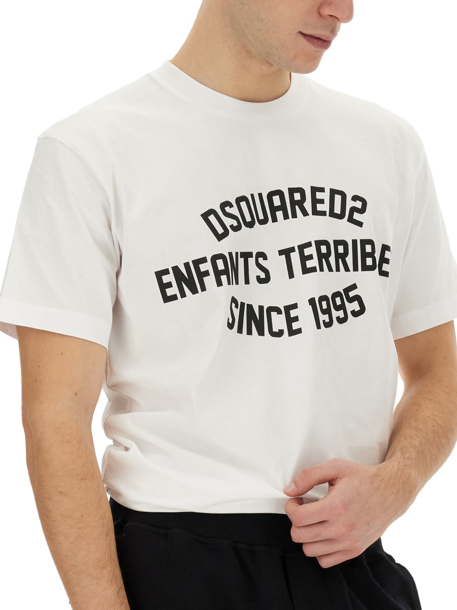 Dsquared2 LOGO PRINT T-SHIRT Wit