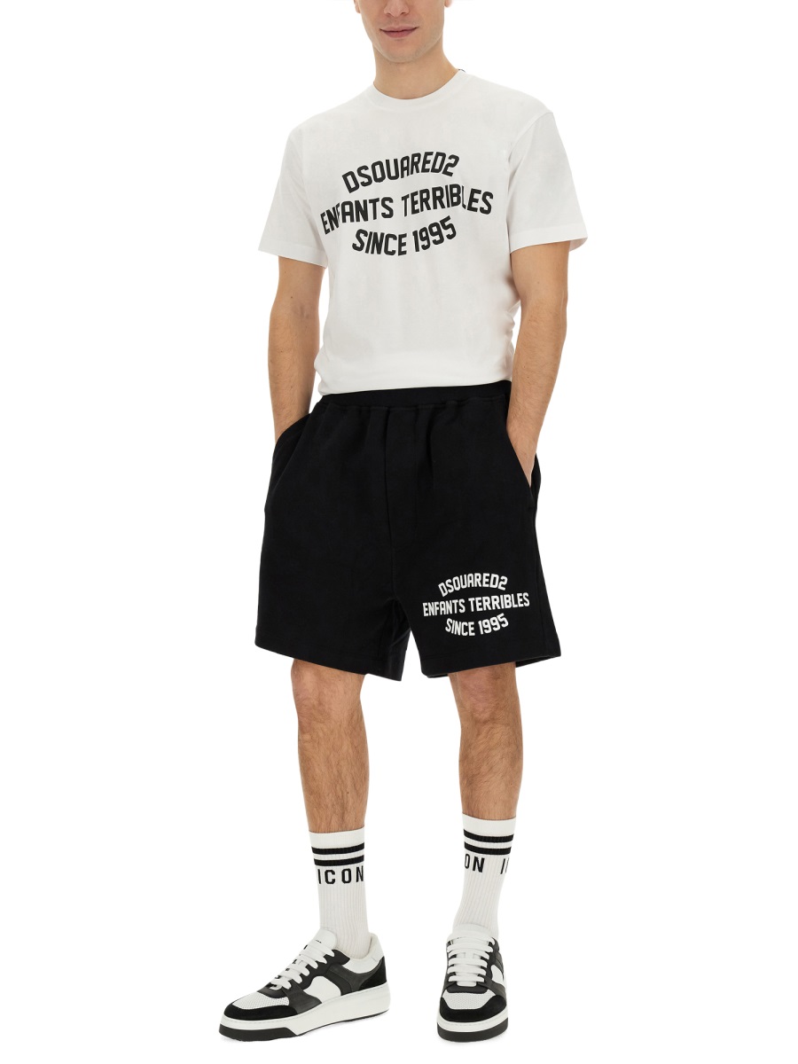 Dsquared2 LOGO PRINT T-SHIRT Wit