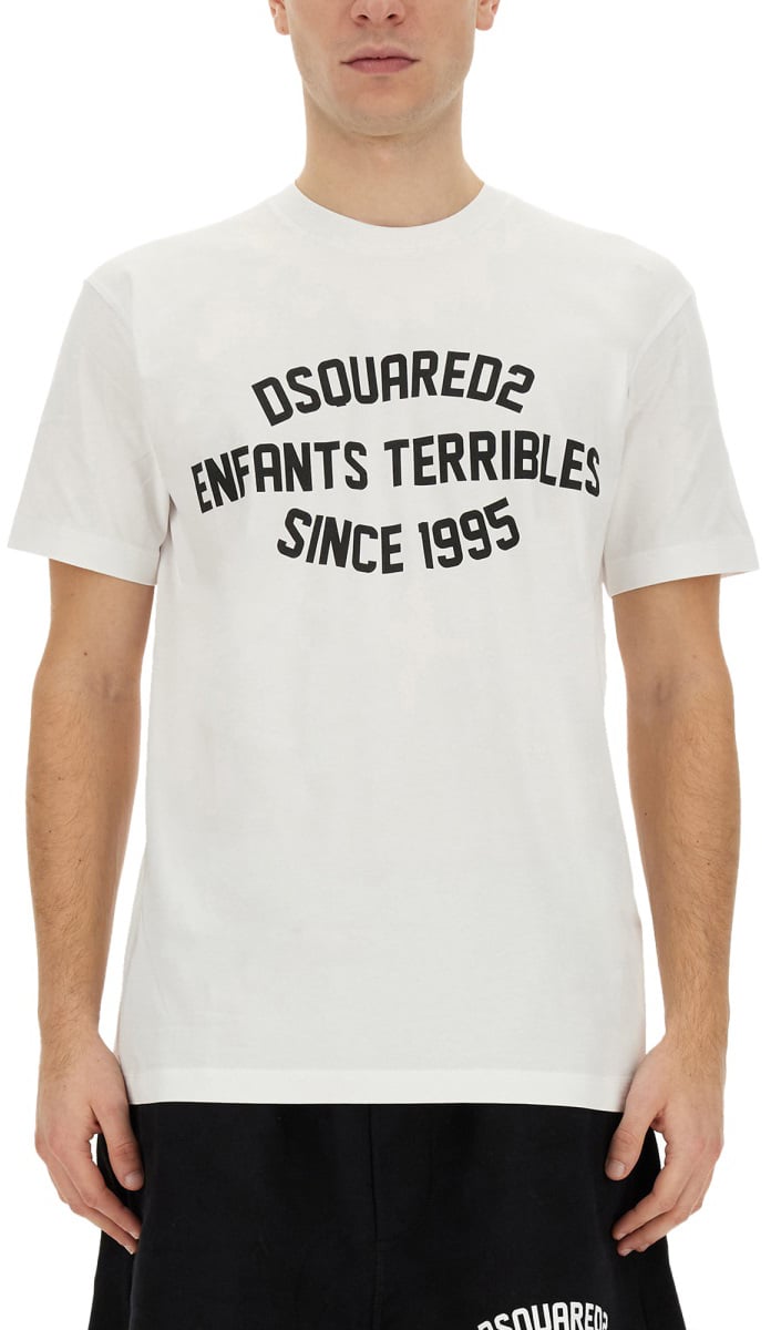 Dsquared2 LOGO PRINT T-SHIRT Wit