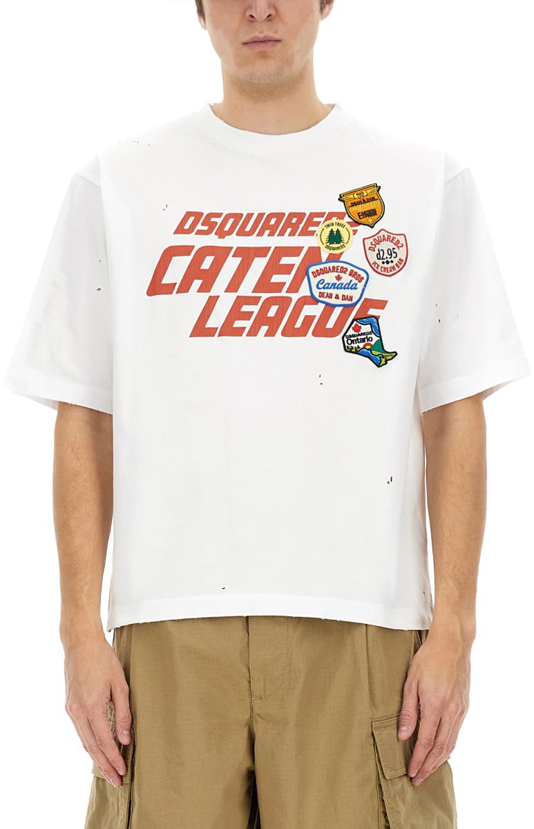 Dsquared2 T-SHIRT WITH PRINT Wit