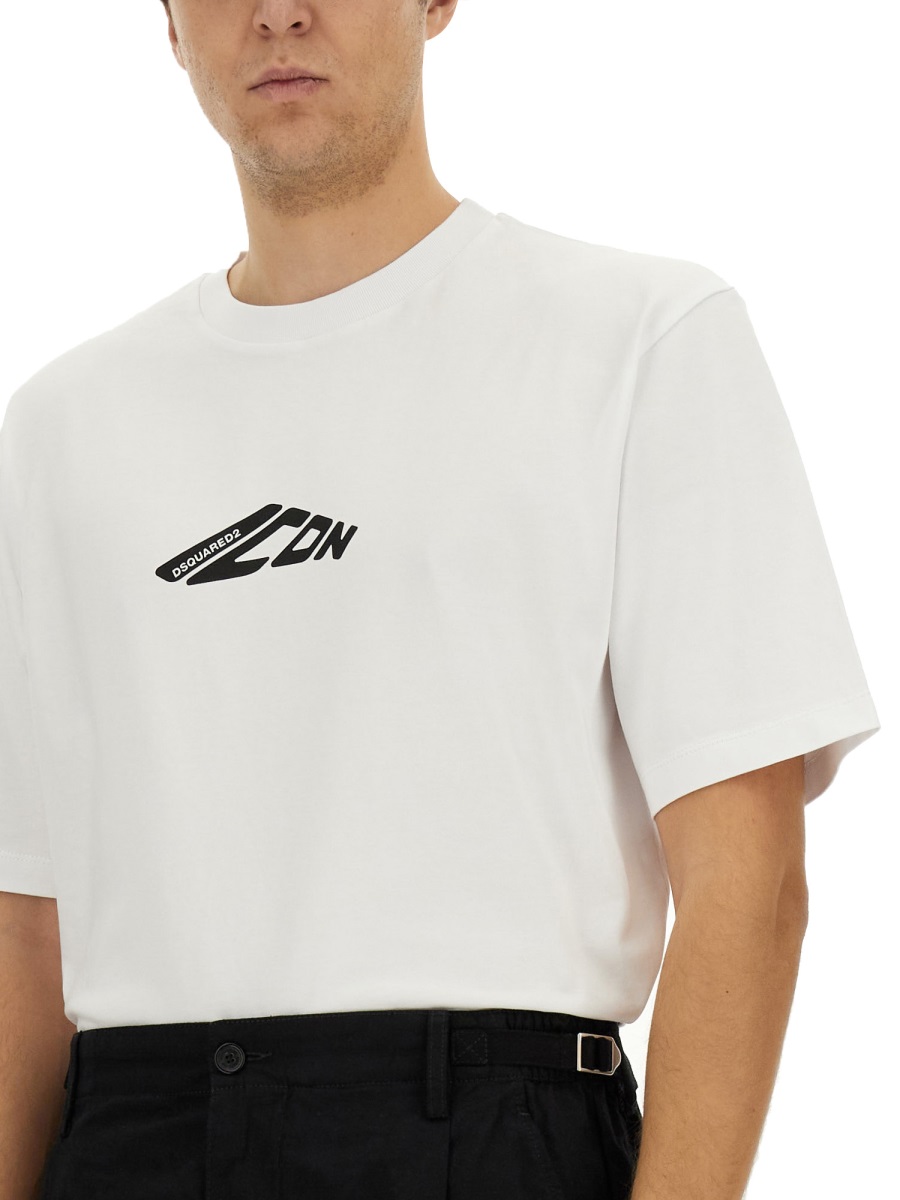 Dsquared2 "ICON NEW GENERATION LOOSE FIT" T-SHIRT Wit