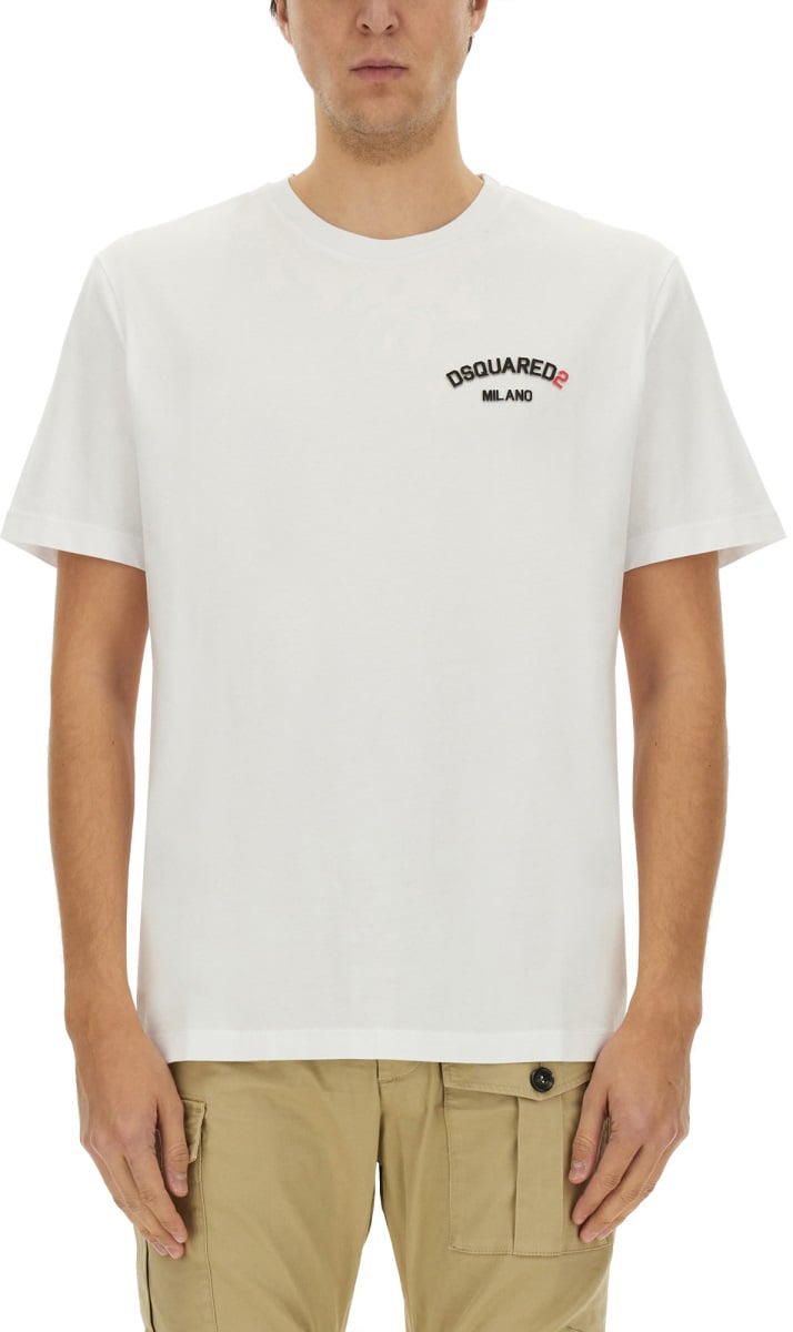 Dsquared2 "RUBBER LOGO" T-SHIRT Wit