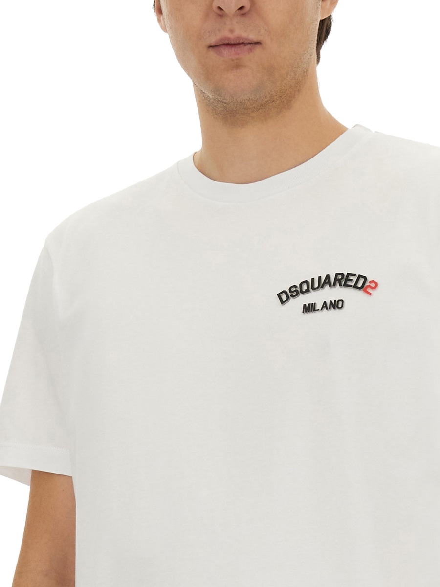 Dsquared2 "RUBBER LOGO" T-SHIRT Wit