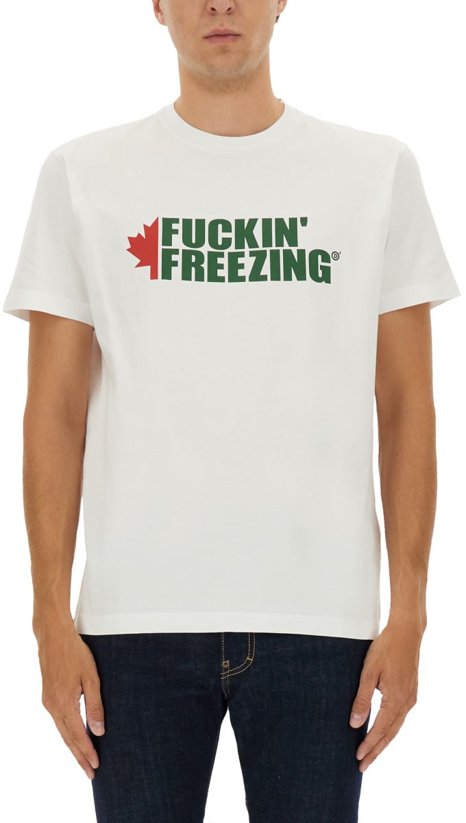 Dsquared2 T-SHIRT WITH PRINT Wit