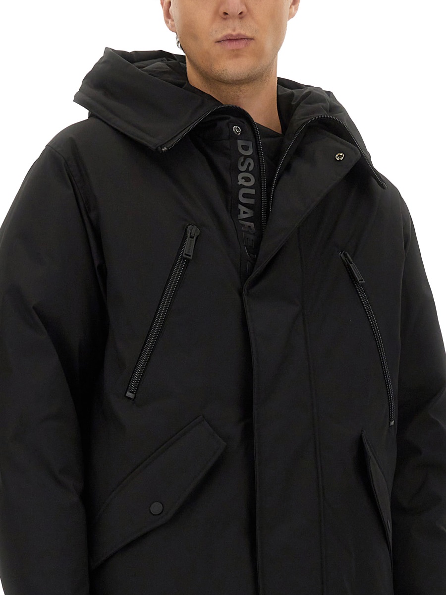 Dsquared2 CABAN PUFFER COAT Zwart