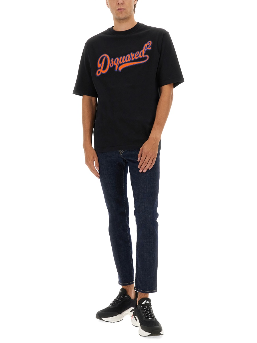 Dsquared2 T-SHIRT WITH LOGO Zwart