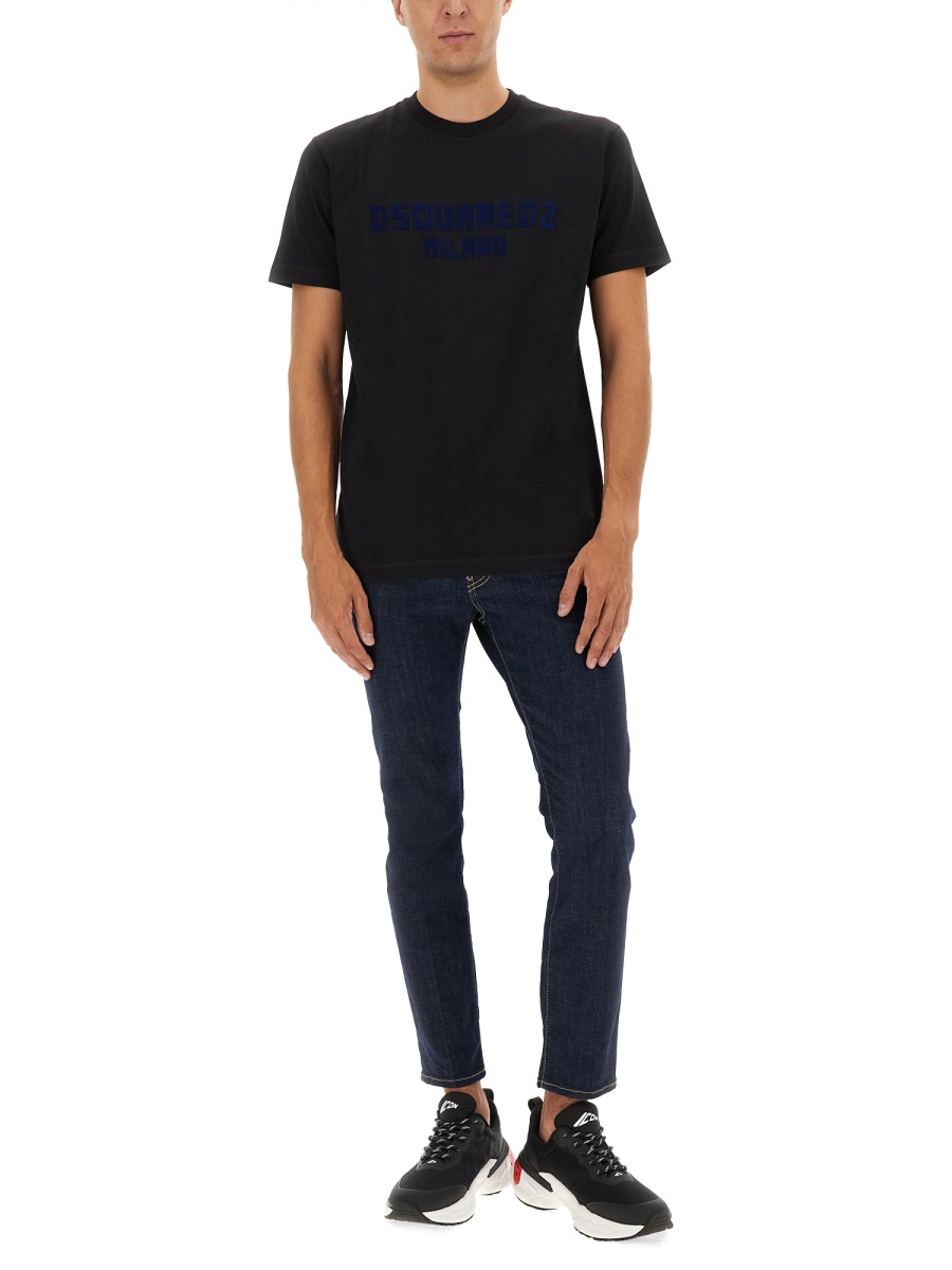 Dsquared2 T-SHIRT WITH LOGO Zwart