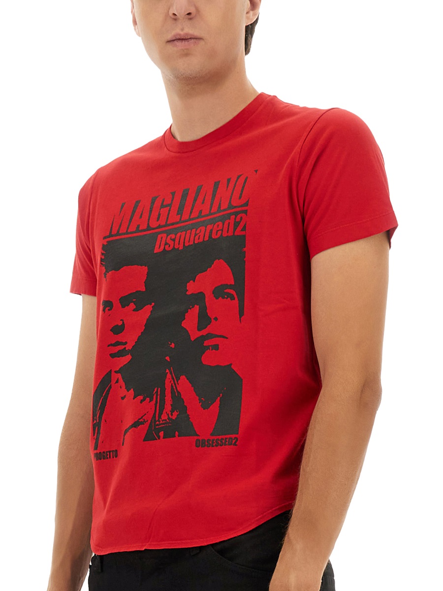 Dsquared2 T-SHIRT WITH PRINT Rood