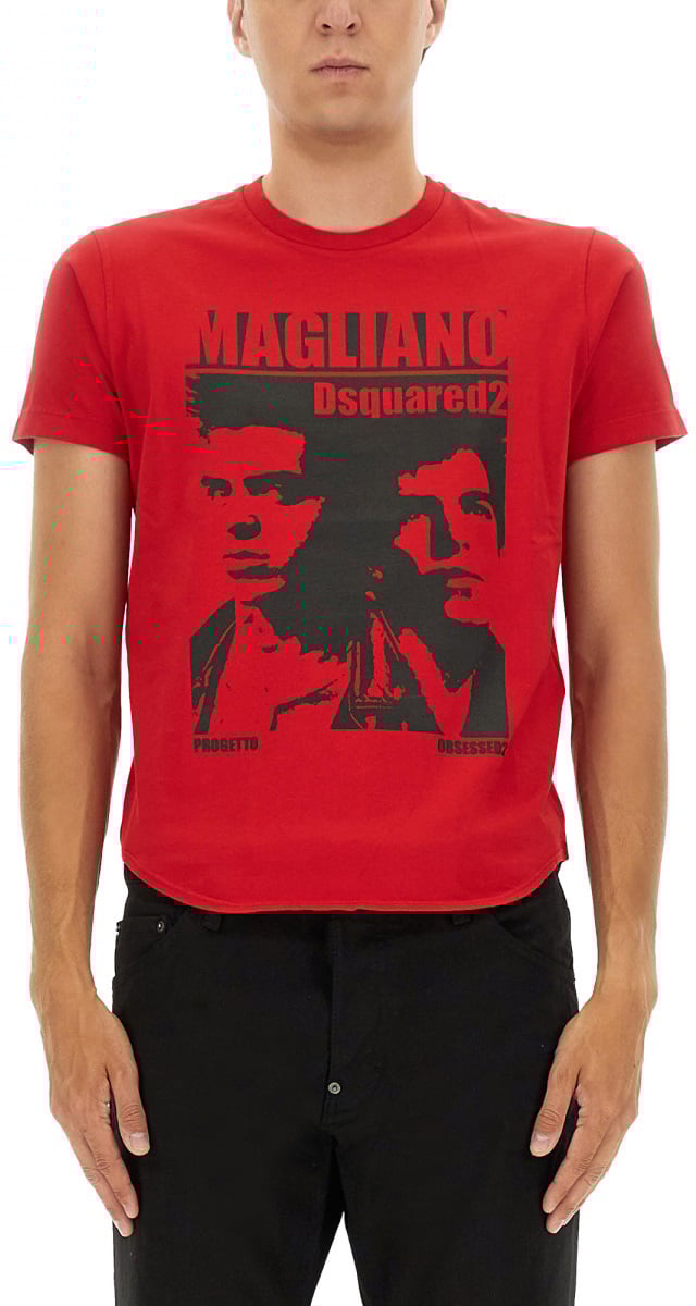Dsquared2 T-SHIRT WITH PRINT Rood