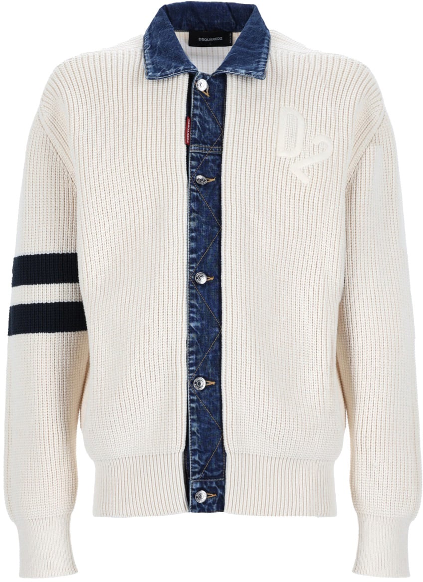 Dsquared2 CARDIGAN WITH LOGO Wit