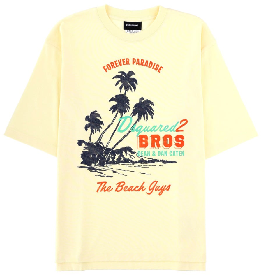 Dsquared2 "SUMMER VINTAGE" T-SHIRT Geel