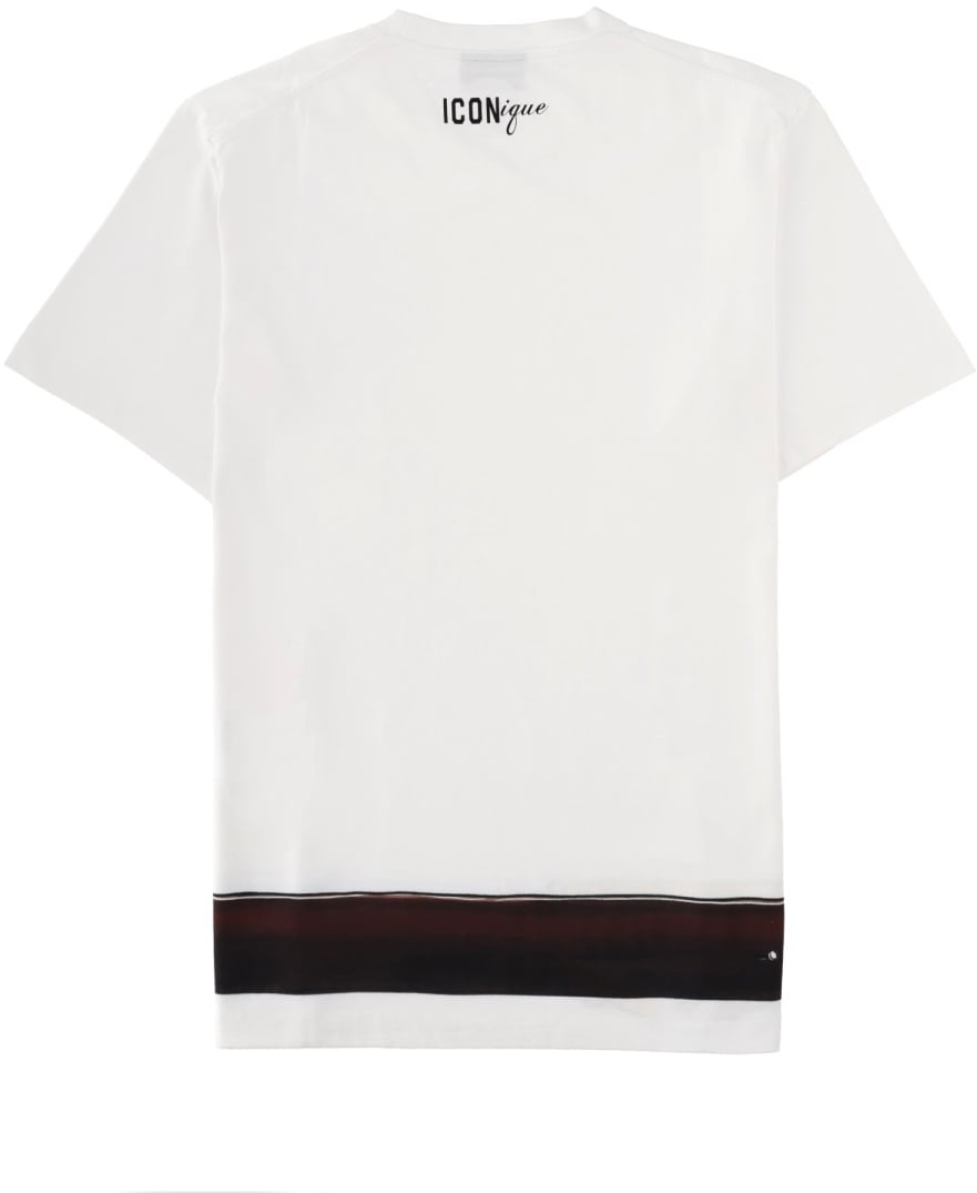 Dsquared2 T-SHIRT "ICONIQUE" CON STAMPA Wit