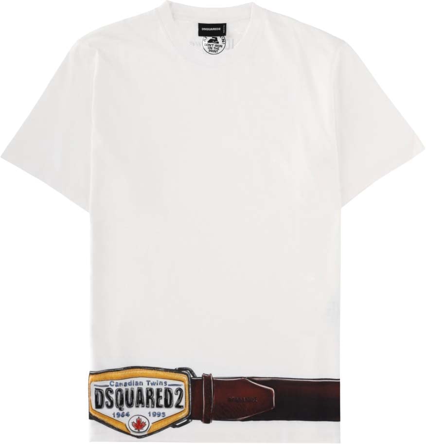 Dsquared2 T-SHIRT "ICONIQUE" CON STAMPA Wit