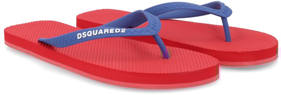 Dsquared2 FLIP PLOP SLIPPER WITH LOGO Rood