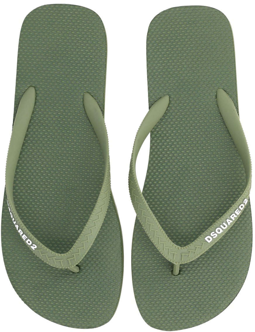 Dsquared2 FLIP PLOP SLIPPER WITH LOGO Groen