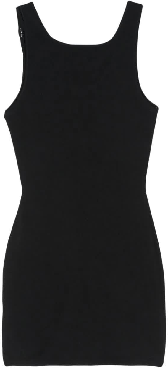 Dsquared2 Pixeled Icon Black Viscose Double-Strap Top Zwart