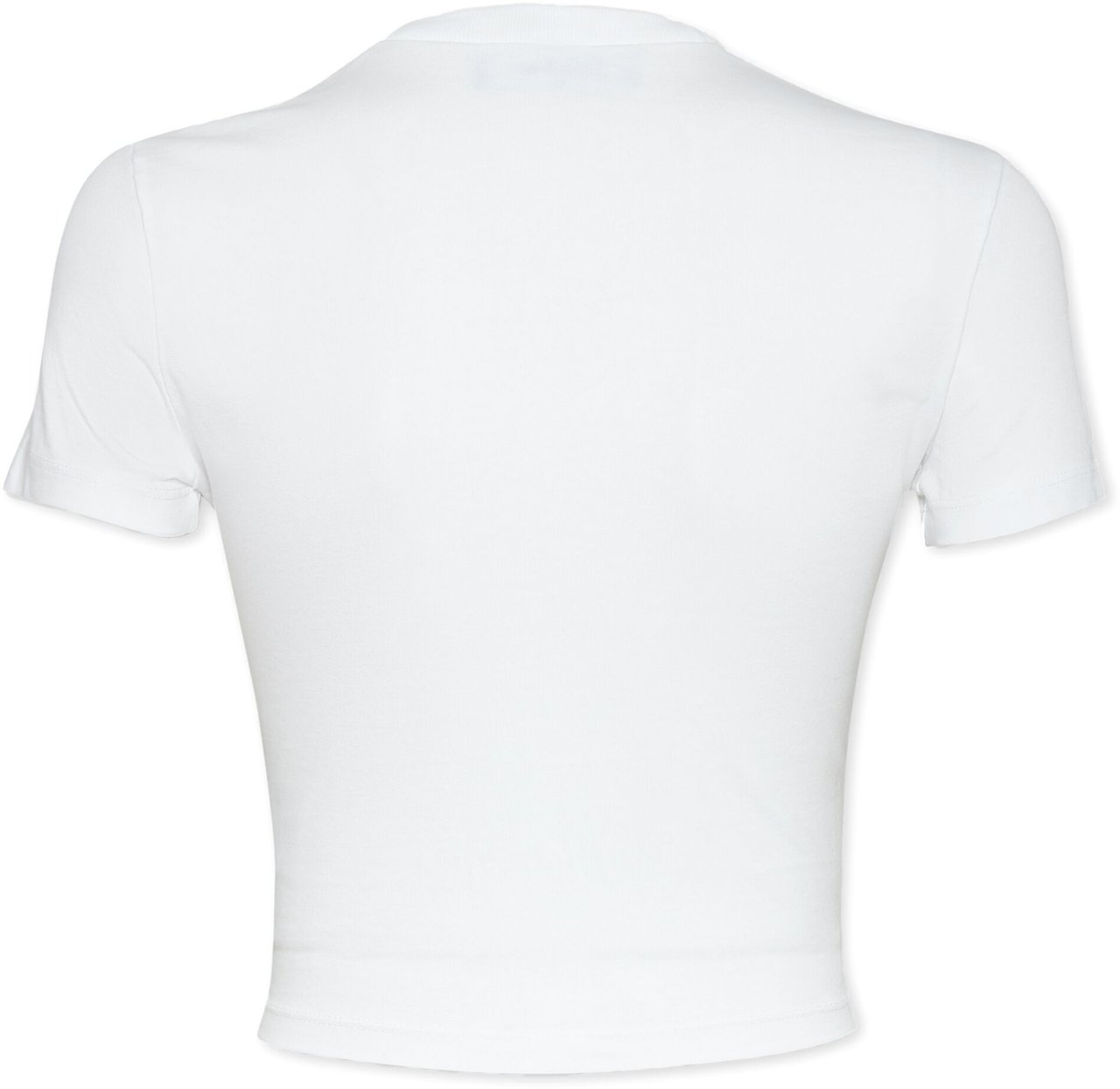 Dsquared2 Cropped White Cotton Jersey Icon T-Shirt Wit