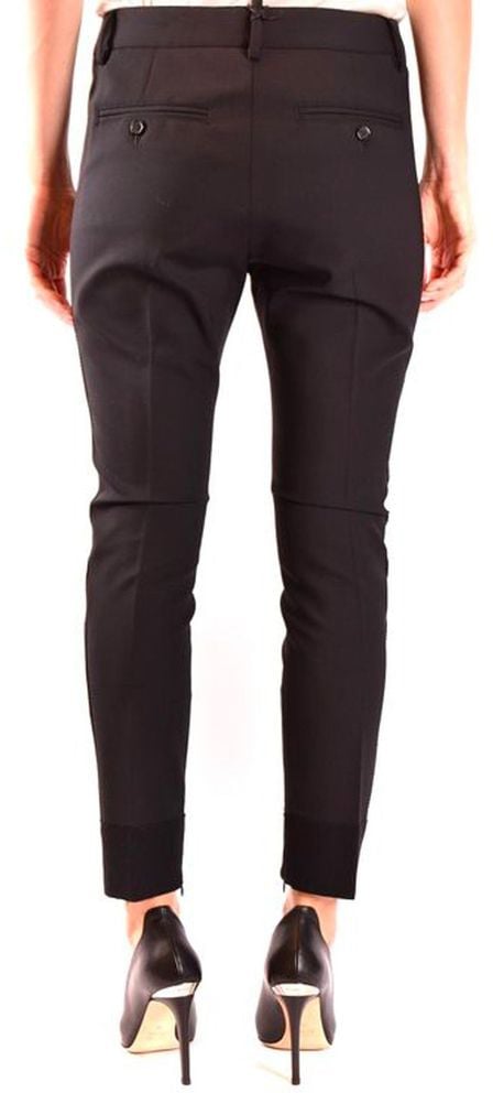 Dsquared2 Dsquared² Black Wool Dress Pants Zwart