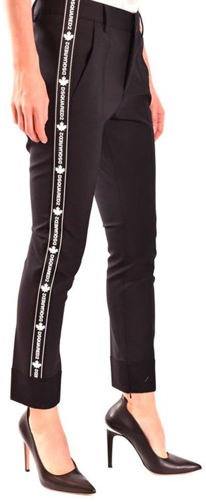 Dsquared2 Dsquared² Black Wool Dress Pants Zwart