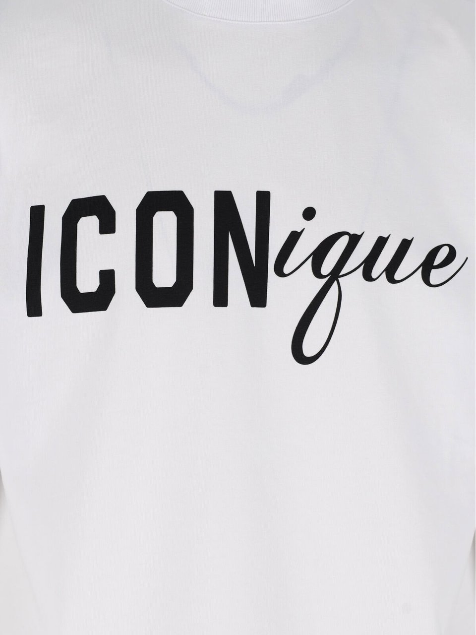 Dsquared2 White ICONique Logo Crew Neck T-Shirt Wit