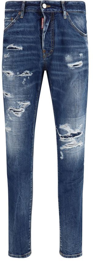 Dsquared2 Dsquared² Blue Cotton Slim Fit Jeans Blauw