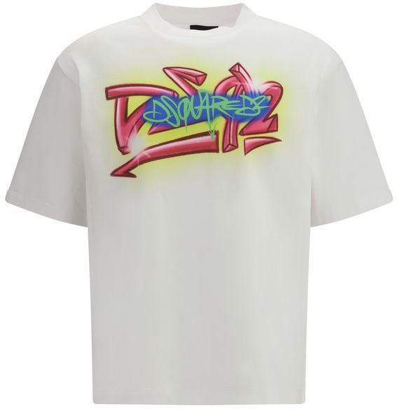 Dsquared2 Dsquared² White Cotton T-Shirt Wit