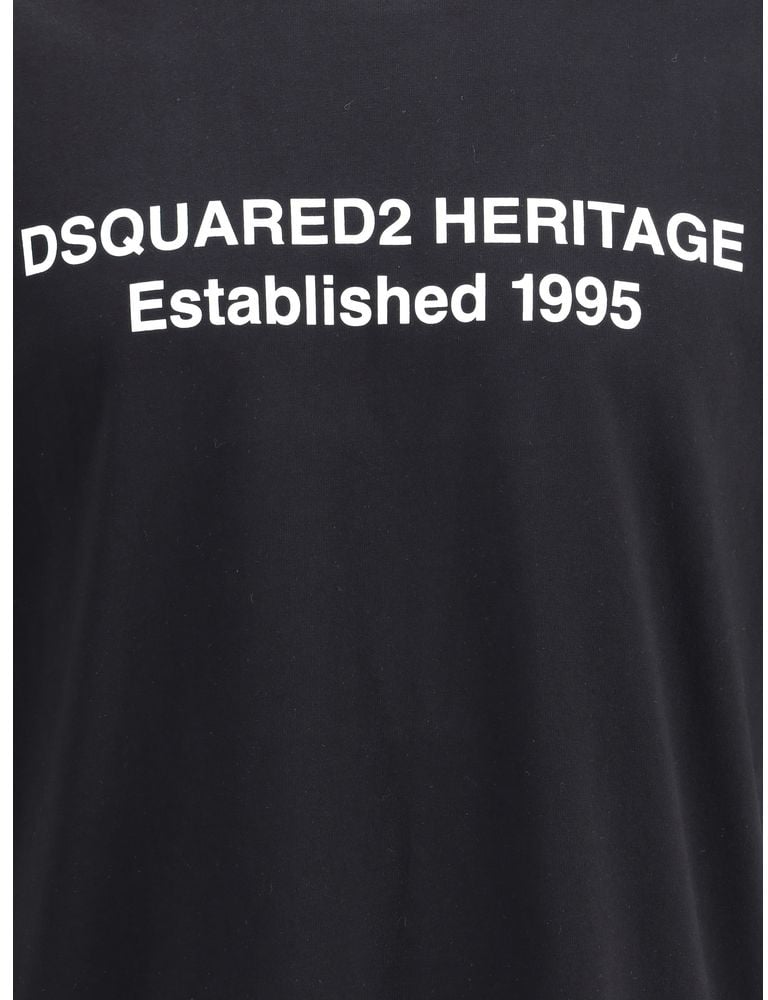 Dsquared2 Dsquared² Black Cotton T-Shirt Zwart