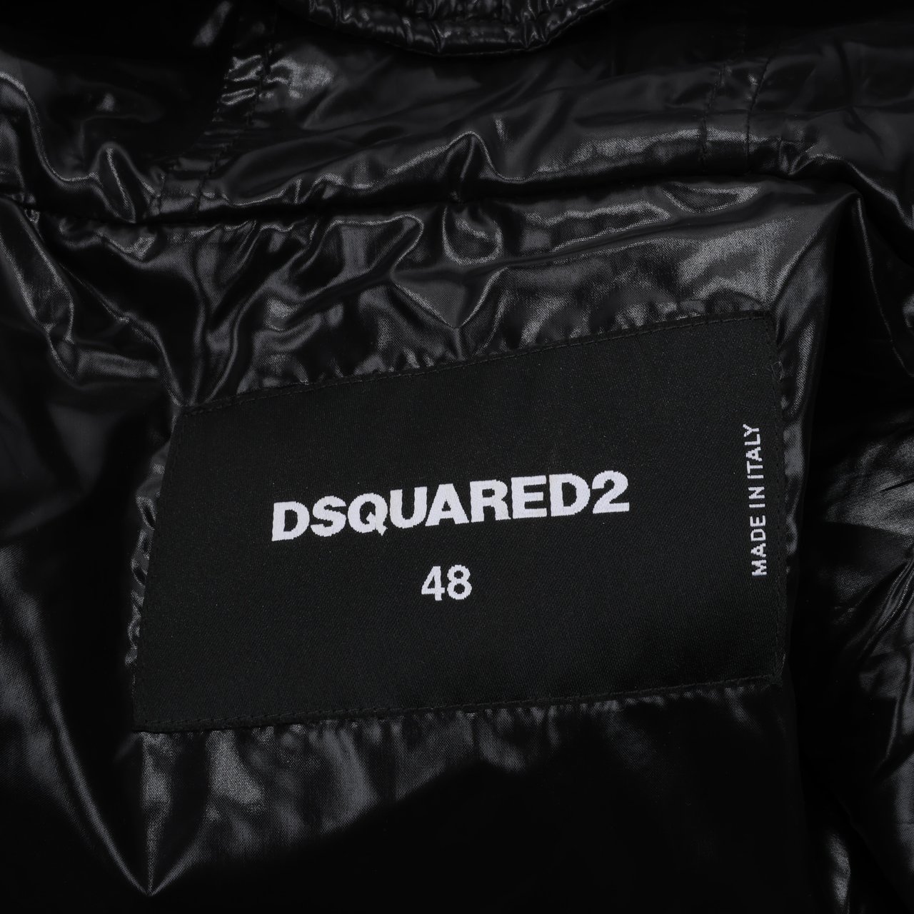 Dsquared2 DSQUARED2 Glossy Navy Puffer Jacket, Size 48 Navy