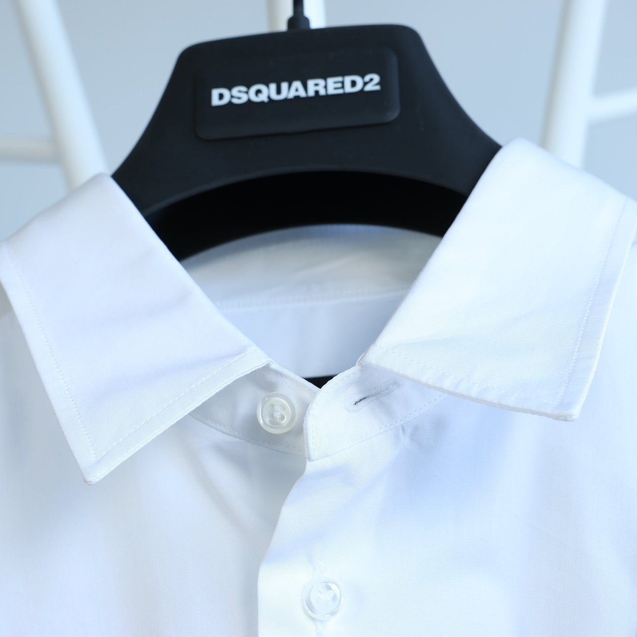 Dsquared2 Dsquared2 Camouflage Panel White Shirt, 48 IT Wit