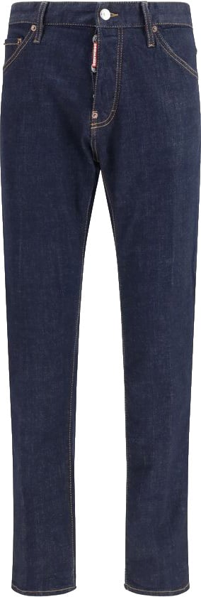 Dsquared2 Dsquared² Blue Cotton Straight-Leg Jeans Blauw