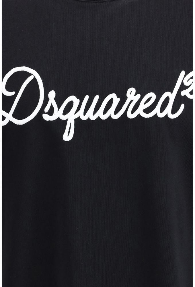 Dsquared2 Dsquared² Black Cotton T-Shirt Zwart