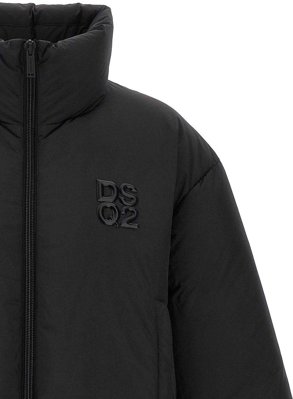 Dsquared2 Dsquared² Black Polyester Full-Length Jacket Zwart