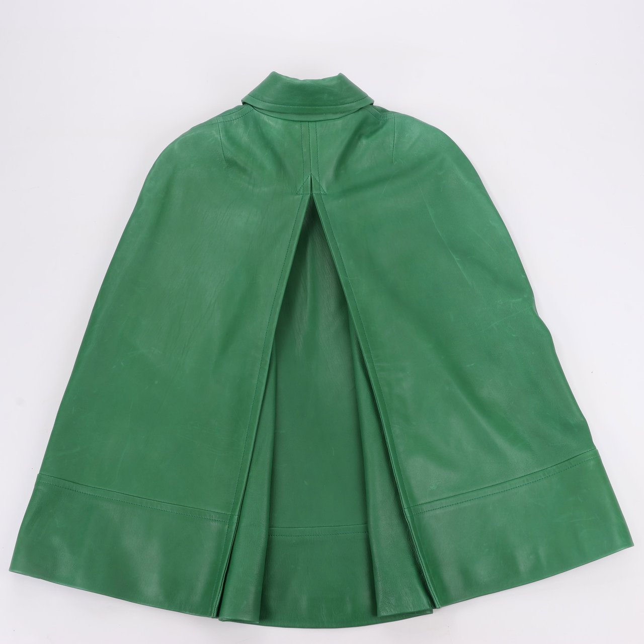 Dsquared2 DSQUARED2 Green Leather Cape Jacket, Style S75AM0561, Size 38 Groen
